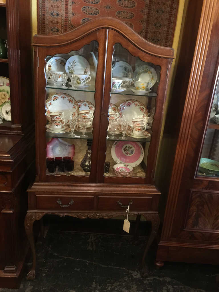 Good Quality Mahogany Display Cabinet Old Post Office Antiques