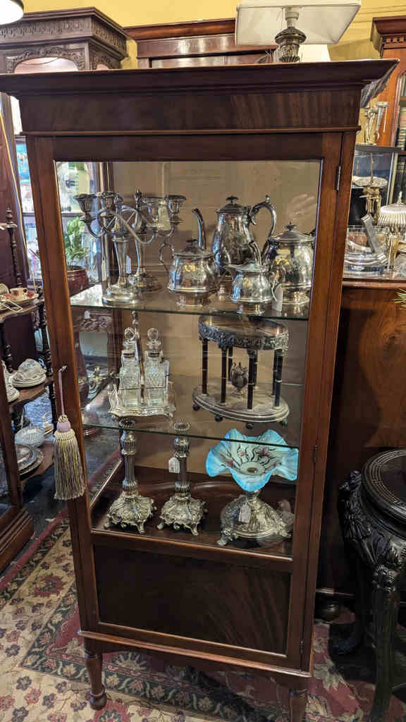 Antique Mahogany Display Cabinet